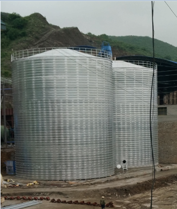 南乐粮食钢板仓的安装全过程不用热焊接